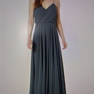 Jenny Yoo Inesse Size 18 Formal/Bridesmaid Dress in Storm Gray